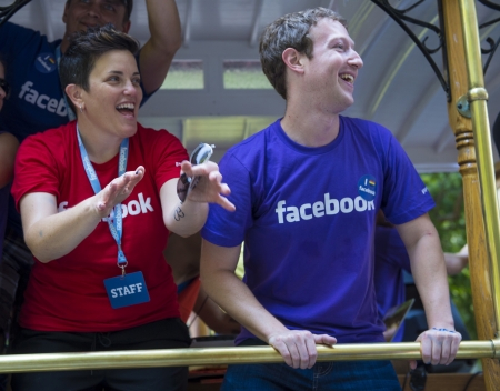 SAN FRANCISCO JUNE 30 : Facebook CEO Mark Zuckerberg Marched With 700 Facebook Employees In San...