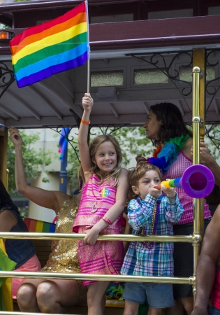 SAN FRANCISCO -  JUNE 30 : An unidentified participants at the annual San Francisco Gay pride parade on June 30 2013のeditorial素材