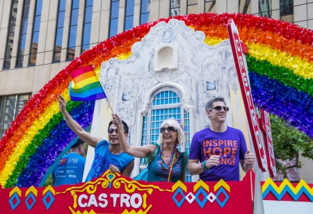 SAN FRANCISCO -  JUNE 30 : An unidentified participants at the annual San Francisco Gay pride parade...