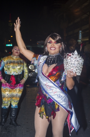 LAS VEGAS - SEP 06 : An unidentified participants at the annual Las Vegas Gay pride parade on September 06 , 2013のeditorial素材