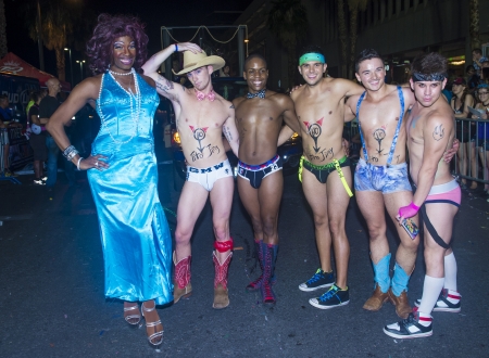 LAS VEGAS - SEP 06 : An unidentified participants at the annual Las Vegas Gay pride parade on September 06 , 2013のeditorial素材