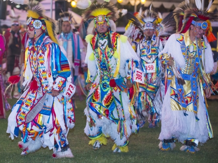 BARONA , CALIFORNIA - AUG 31:Native American men takes part at the Barona 43rd Annual Barona Powwow in California on August 31 2013 ,Pow wow is native American cultural gathernig event.のeditorial素材