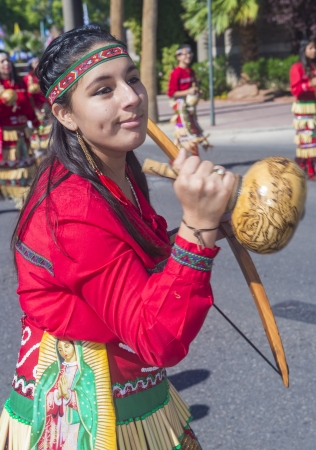 LAS VEGAS - SEP 14 : A Participant at the Fiesta Las Vegas Parade held in Las Vegas ,Nevada on September 14 , 2013 ,the annual Fiesta Las Vegas celebrating heritage of Latinos in Soutren Nevadaのeditorial素材