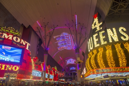 LAS VEGAS - SEP 14 : The Fremont Street Experience on September 14, 2013 in Las Vegas, Nevada. The Fremont Street Experience is a pedestrian mall and attraction in downtown Las Vegas のeditorial素材
