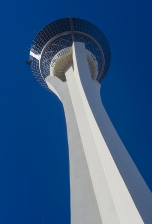LAS VEGAS - OCT 08 : The Stratosphere tower in Las Vegas on October 08 , 2013. The Stratosphere Tower is the tallest freestanding observation tower in the United Statesのeditorial素材