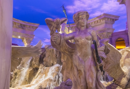 LAS VEGAS - OCT 23 : The Forum shoping mall in Las Vegas on October 23 2013 , The mall connected to the Caesars Palace hotel and casino and it simulates ancient Roman streetsのeditorial素材