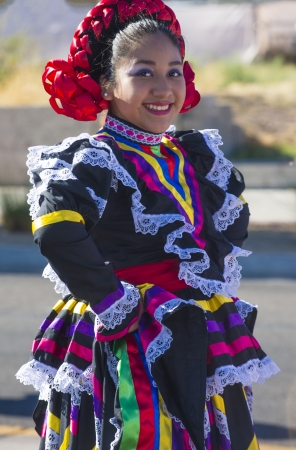 LAS VEGAS - OCT 26 : A Participant at the 13th Annual Hispanic International Day Parade in Las Vegas ,Nevada on October 26 2013 , celebrating Hispanic and Latin heritage in Las Vegasのeditorial素材