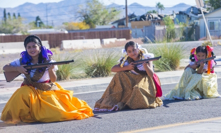 LAS VEGAS - OCT 26 : A Participant at the 13th Annual Hispanic International Day Parade in Las Vegas ,Nevada on October 26 2013 , celebrating Hispanic and Latin heritage in Las Vegasのeditorial素材