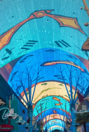 LAS VEGAS - OCT 08 : The Fremont Street Experience on October 08, 2013 in Las Vegas, Nevada. The Fremont Street Experience is a pedestrian mall and attraction in downtown Las Vegas のeditorial素材