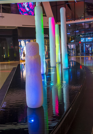LAS VEGAS - MARCH 10 : The Crystals mall in Las Vegas strip on March 10 , 2014. Crystal offers 500,000 sq ft of retail space, including gourmet restaurants, shops and galleries.のeditorial素材