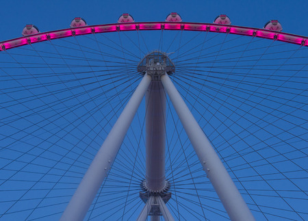 LAS VEGAS - MARCH 15 : The High Roller at the Linq, a dining and shopping district at the center of the Las Vegas Strip on March 15 2014 , The High Roller is the world's largest observation wheelのeditorial素材