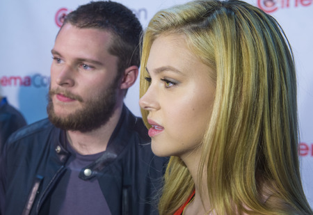 LAS VEGAS, NV - MARCH 24: actors Jack Reynor (L) and Nicola Peltz arrives at the 2014 CinemaCon Paramount opening night presentation at Caesars Palace on March 24, 2014 in Las Vegas, Nevadaのeditorial素材