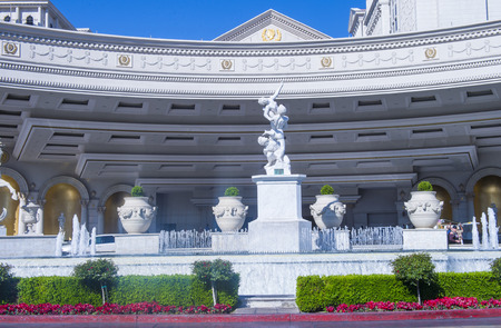 LAS VEGAS - MARCH 25 :The Caesars Palace hotel on March 25, 2014 in Las Vegas. Caesars Palace is a luxury hotel and casino located on the Las Vegas Strip. Caesars has 3,348 rooms in five towers のeditorial素材