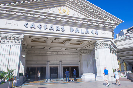 LAS VEGAS - MARCH 25 :The Caesars Palace hotel on March 25, 2014 in Las Vegas. Caesars Palace is a luxury hotel and casino located on the Las Vegas Strip. Caesars has 3,348 rooms in five towers のeditorial素材