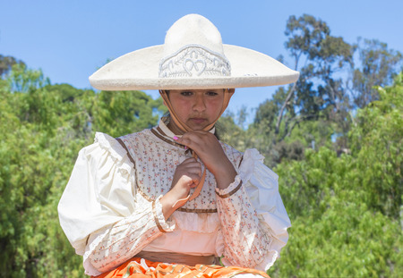 SAN DIEGO - MAY 03 : Rider Participates at the Cinco De Mayo festival in San Diego CA . on May 3, 2014. Cinco De Mayo Celebrates Mexico's victory over the French on May 5, 1862.のeditorial素材