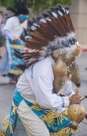 LAS VEGAS - MAY 17 : Native Americanes Participates at the Helldorado Days Parade held in Las Vegas Nevada on May 17 2014 , the parade celebrating the heritage  of the American Westのeditorial素材