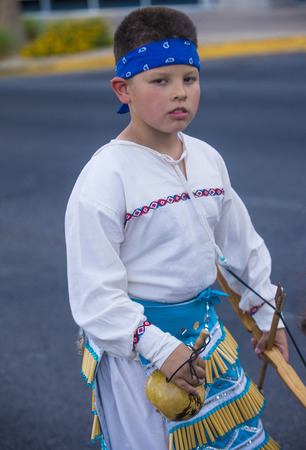 LAS VEGAS - MAY 17 : Native Americanes Participate at the Helldorado Days Parade held in Las Vegas Nevada on May 17 2014 , the parade celebrating the heritage  of the American Westのeditorial素材