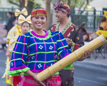 LAS VEGAS - MAY 17 : Filipino Americans Participates at the Helldorado Days Parade held in Las Vegas Nevada on May 17 2014 , the parade celebrating the heritage of the American Westのeditorial素材