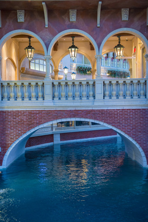 LAS VEGAS - MAY 25 : The interior of Venetian hotel in Las Vegas on May 25, 2014. With more than 4000 suites it`s one of the most famous hotels in the worldのeditorial素材
