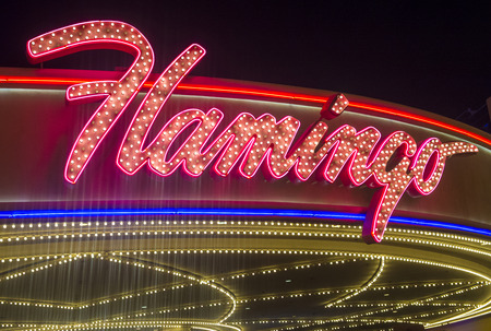 LAS VEGAS - JUNE 15 : The Flamingo hotel and casino on June 15, 2014 in Las Vegas. The hotel opened by Bugsy Segal on 1946 and it's the oldest resort on the Strip still in operationのeditorial素材