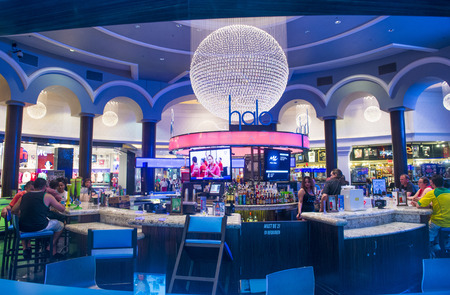 LAS VEGAS - JUNE 17 : The interior of Planet Hollywood hotel and Casino on June 17 , 2014 in Las Vegas. Planet Hollywood has over 2,500 rooms and it located on the Las Vegas strip.のeditorial素材