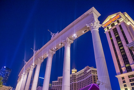 LAS VEGAS - JULY 03 :The Caesars Palace hotel on July 03, 2014 in Las Vegas. Caesars Palace is a luxury hotel and casino located on the Las Vegas Strip. Caesars has 3,348 rooms in five towers のeditorial素材