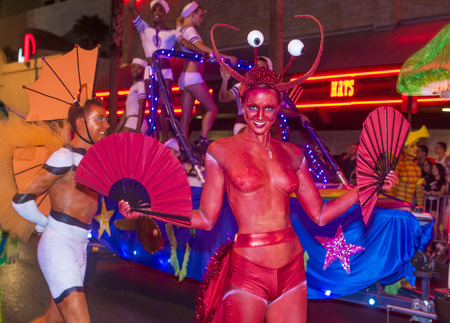 LAS VEGAS - SEP 05 : An unidentified participants at the annual Las Vegas Gay pride parade on September 05 , 2014のeditorial素材