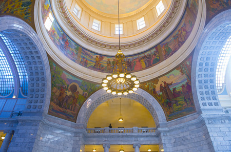 SALT LAKE CITY , UTAH - AUG 31 : Tha State Capitol Building interior in Salt Lake City, Utah on...