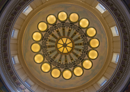 SALT LAKE CITY , UTAH - AUG 31 : The State Capitol Building interior in Salt Lake City, Utah on August 31 2014. The building was designed by architect Richard Kletting, and built between 1912 and 1916. のeditorial素材