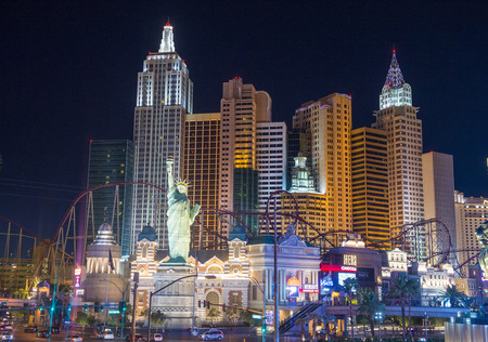 LAS VEGAS - SEP 18 : New York-New York Hotel & Casino in Las Vegas on September 18 2014; This hotel simulates the real New York City skyline and It was opened in 1997.のeditorial素材
