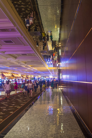 LAS VEGAS - SEP 18 : The interior of Bellagio hotel and casino on September 18 2014 in Las Vegas. Bellagio is a luxury hotel and casino located on the Las Vegas Strip. The Bellagio opened on 1998.のeditorial素材