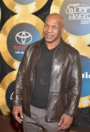 LAS VEGAS - NOV 07 : Professional boxer Mike Tyson attends the 2014 Soul Train Music Awards at the Orleans Arena on November 7, 2014 in Las Vegas, Nevada.のeditorial素材