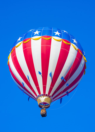 ALBUQUERQUE, NEW MEXICO - OCT 11: Balloon fly over Albuquerque on October 11, 2014 in Albuquerque, New Mexico. Albuquerque balloon fiesta is the biggest balloon event in the world.のeditorial素材