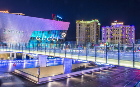 LAS VEGAS - DEC 08 : The Crystals mall in Las Vegas strip on December 08 , 2014. Crystal offers 500,000 sq ft of retail space, including gourmet restaurants, shops and galleries.のeditorial素材