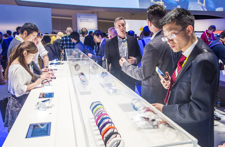 LAS VEGAS - JAN 09 : The Sony booth at the CES show held in Las Vegas on January 09 2015 , CES is...
