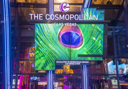 LAS VEGAS - FEB 04 : The Cosmopolitan hotel in Las Vegas on February 04, 2015. The Cosmopolitan opened in 2010 and it has 2,995 rooms and 75,000 sq ft casino.のeditorial素材