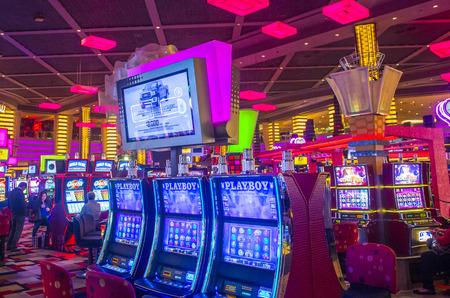 LAS VEGAS - FEB 04 : The interior of Planet Hollywood hotel and Casino on February 04 , 2015 in Las Vegas. Planet Hollywood has over 2,500 rooms and it located on the Las Vegas strip.のeditorial素材