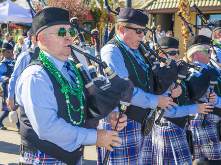 HENDERSON , NEVADA - MARCH 14 : Participants at the annual Saint Patrick's Day Parade in Henderson...