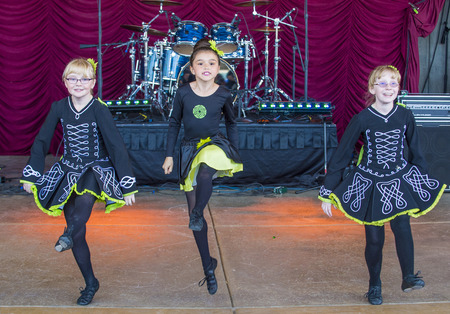 HENDERSON , NEVADA - MARCH 14 : Young dancers participate in Saint Patrick's Day celebration in Henderson Nevada on March 14 2015のeditorial素材