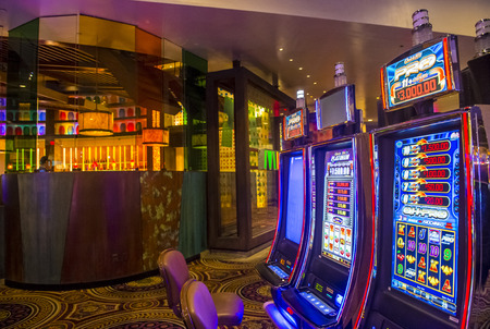 LAS VEGAS - FEB 18 : The casino of Ceasars Palace on February 18, 2015 in Las Vegas. Caesars Palace is a luxury hotel and casino located on the Las Vegas Strip. Caesars has 3,348 rooms in five towersのeditorial素材