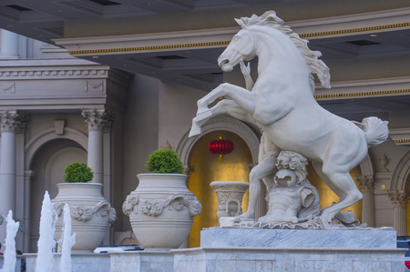 LAS VEGAS - FEB 18 :The Caesars Palace hotel on February 18, 2015 in Las Vegas. Caesars Palace is a luxury hotel and casino located on the Las Vegas Strip. Caesars has 3,348 rooms in five towersのeditorial素材