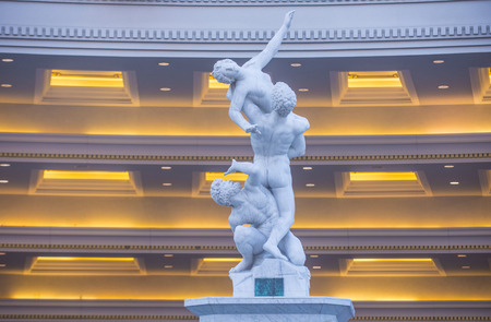 LAS VEGAS - FEB 18 :The Caesars Palace hotel on February 18, 2015 in Las Vegas. Caesars Palace is a luxury hotel and casino located on the Las Vegas Strip. Caesars has 3,348 rooms in five towersのeditorial素材