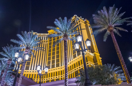 LAS VEGAS - FEB 21 : The Palazzo hotel and Casino in Las Vegas on February 21 2015. Palazzo hotel opened in 2008 and it is the tallest completed building in Las Vegasのeditorial素材