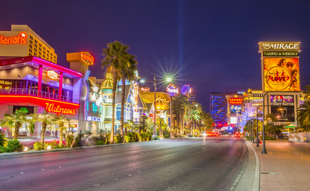 LAS VEGAS - MARCH 18 : View of the strip on March 18 2015 in Las Vegas. The Las Vegas Strip is an approximately 4.2-mile (6.8 km) stretch of Las Vegas Boulevard in Clark County, Nevada.のeditorial素材