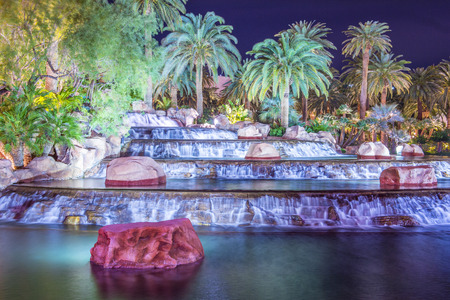 LAS VEGAS - MARCH 18 : The Mirage Hotel in Las Vegas on March 18 2015, The hotel Opened in 1989, and it has 2.884 rooms and a casino with 100,000 square feet of gaming space.のeditorial素材