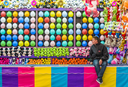 LOGANDALE , NEVADA - APRIL 10 : Amusement park at the Clark County Fair and Rodeo held in Logandale Nevada , USA on April 10 , 2015のeditorial素材