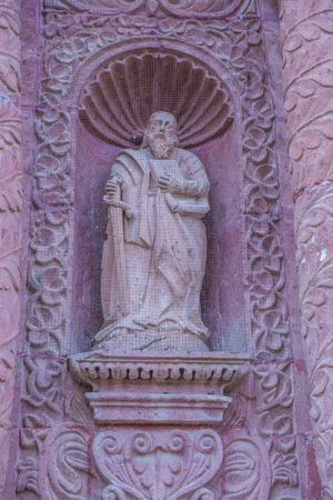 SAN MIGUEL DE ALLENDE , MEXICO - MAY 31 : Architectural details in San Miguel de Allende , Mexico on May 31 2015. The historic city San Miguel de Allende is UNESCO World Heritage Site since 2008.のeditorial素材
