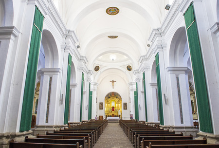 ANTIGUA , GUATEMALA - JULY 30 : The interior of La Merced church in Antigua , Guatemala. on July 30 2015 La Merced was originally built in 1548.のeditorial素材