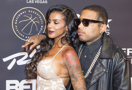 LAS VEGAS - JULY 19 : Asiah Azante (L) and rapper Kid Ink attends The Players Awards at the Rio Hotel & Casino on July 19, 2015 in Las Vegas, Nevadaのeditorial素材