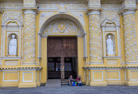 ANTIGUA , GUATEMALA - JULY 30 : La Merced church in Antigua , Guatemala. on July 30 2015 La Merced was originally built in 1548.のeditorial素材
